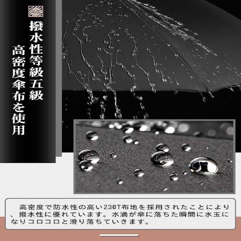 日傘 優雅な曲がり持ち手の紳士用長傘