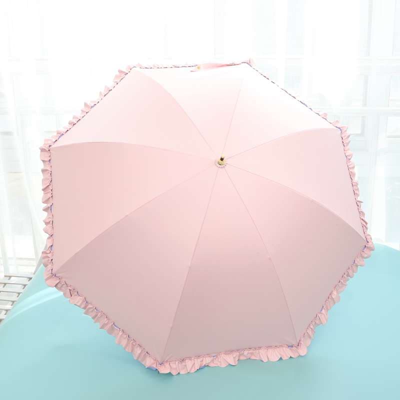 日傘 フリル付き晴雨兼用パラソル