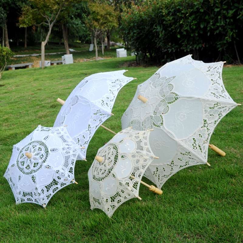 優美な刺繍レース日傘