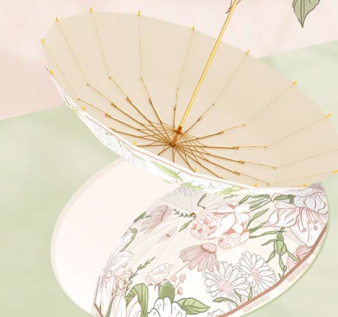 花柄デザイン 上品な日傘
