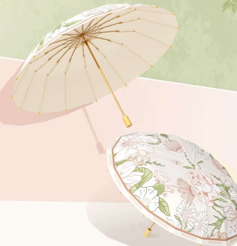 花柄デザイン 上品な日傘