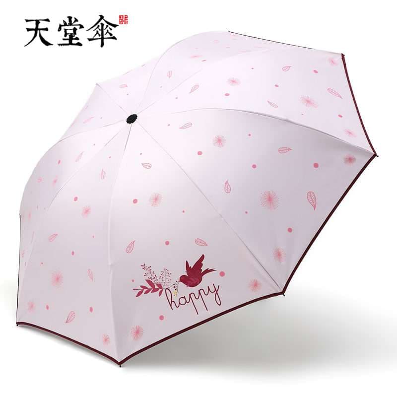 桜舞う和風折りたたみ日傘